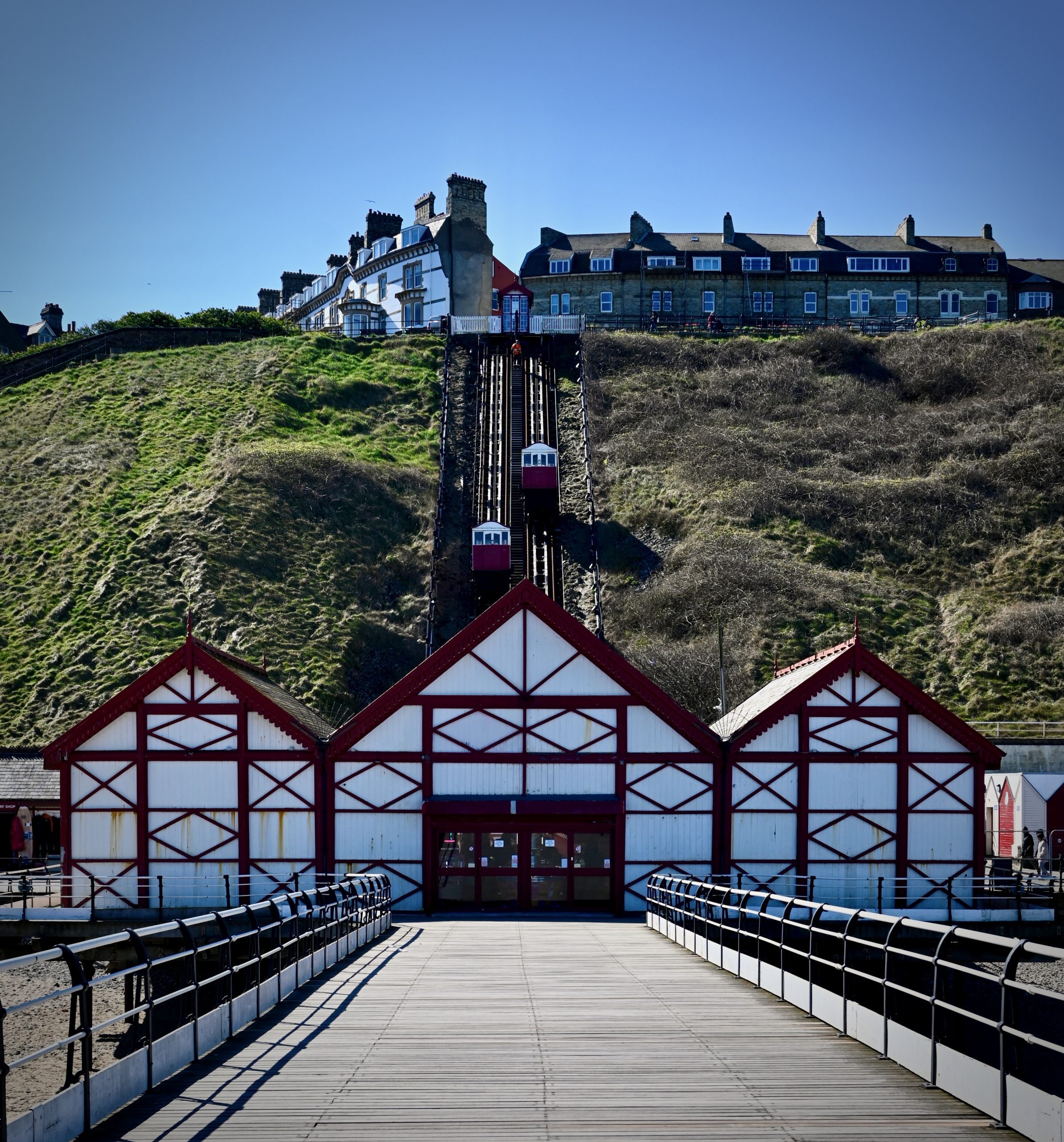 Victorian cliff tram at Saltburn by the Sea