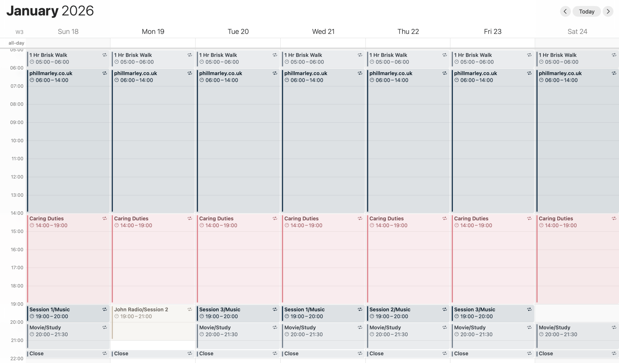 New Schedule 2026 – Phill Marley